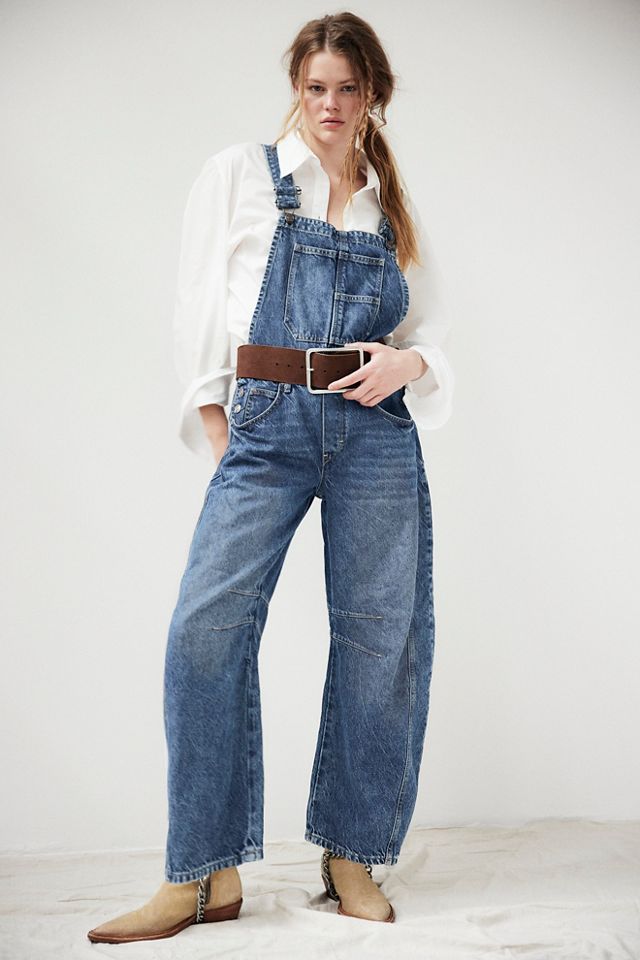 We The Free Good Luck Barrel Overalls Free People