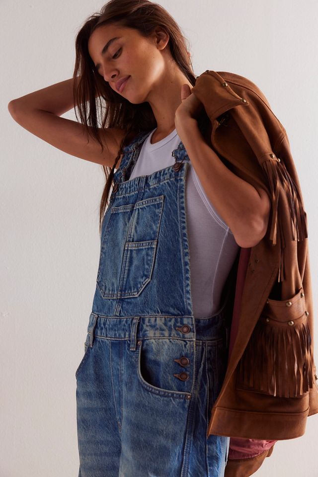 We The Free Good Luck Barrel Overalls | Free People