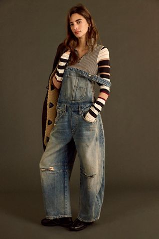 We The Free Good Luck Barrel Overalls
