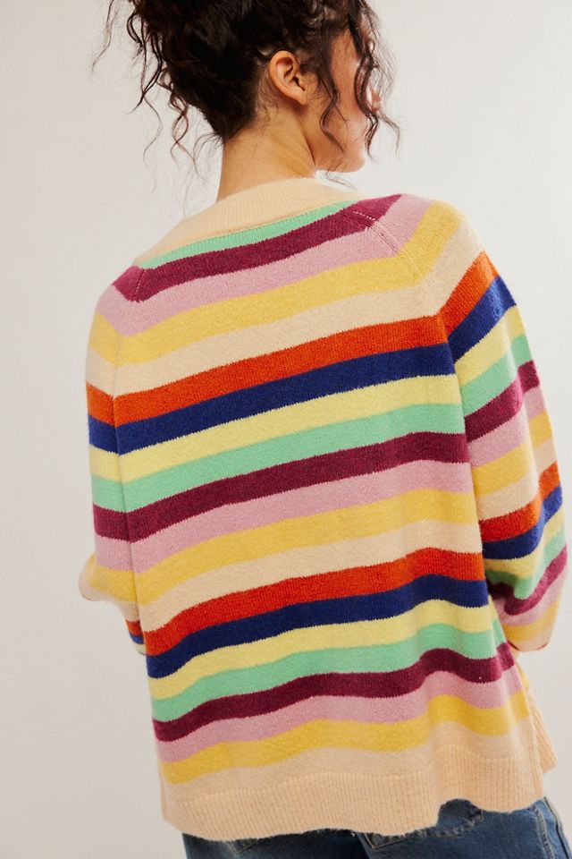 Found Multi-Stripe Cardigan | Free People