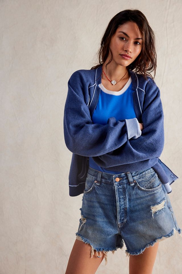 Now or Never Ecru Denim Short