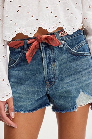 We The Free Now Or Never Denim Shorts at Free People in Medium Wash, Size: 30