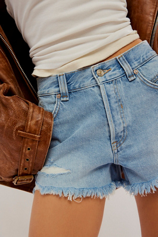 We The Free Now Or Never Denim Shorts at Free People in Light Wash, Size: 29