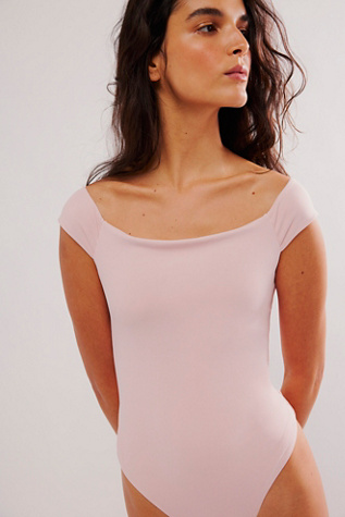 Off To The Races Bodysuit by Intimately at Free People in Ballet Slippers, Size: Medium