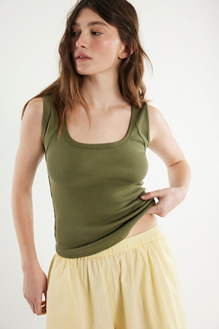 We The Free Hummingbird Tank Top at Free People in Green, Size: XL