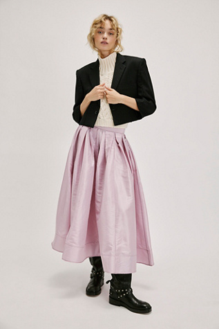 Emilia Full Skirt at Free People in Plum Blossom, Size: XS