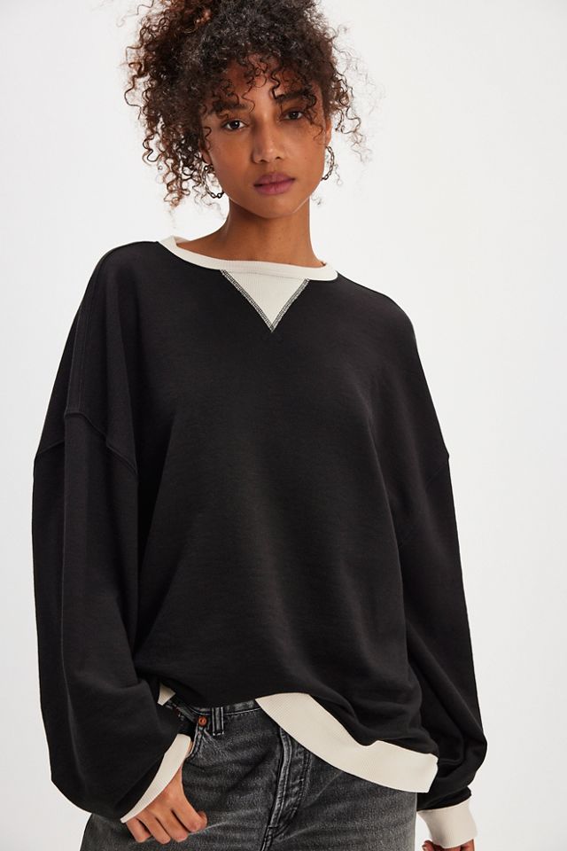 Classic Crew Colorblock Sweatshirt Free People