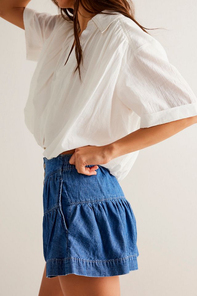 We The Free Fleur Denim Shorts Free People