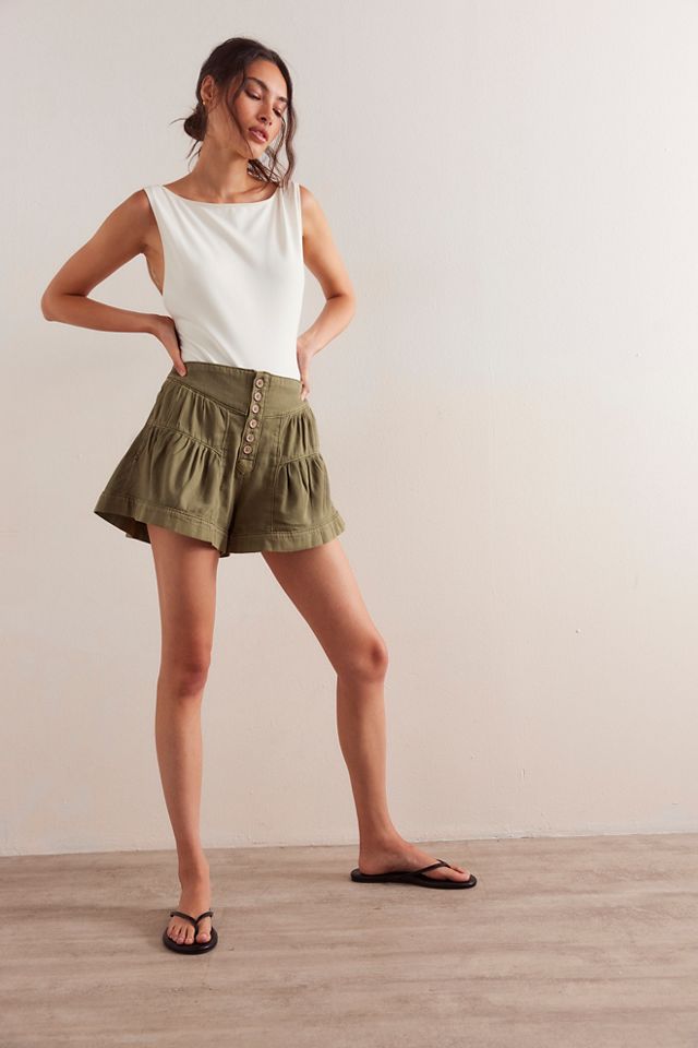 We The Free Fleur Denim Shorts Free People
