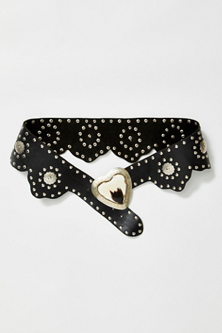 Женский ремень Free People Wildheart Studded Belt, цвет: Чёрный — фото 4