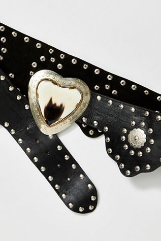 Женский ремень Free People Wildheart Studded Belt, цвет: Чёрный — фото 5