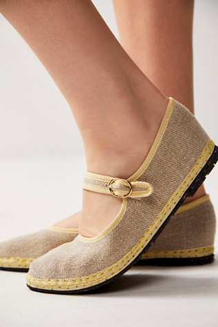 Happy Place Mary Janes by Flabelus at Free People in Tan, Size: EU 38