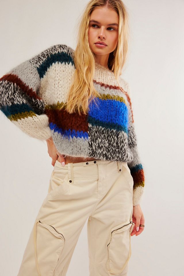 Pull à rayures asymétriques en alpaga Big Bomber Maiami #2