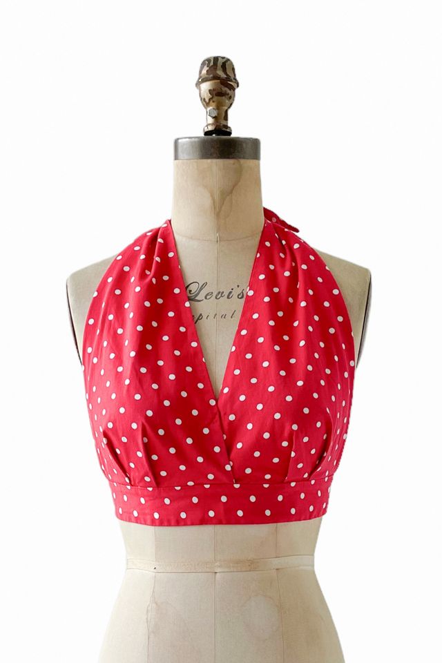 Red polka top online