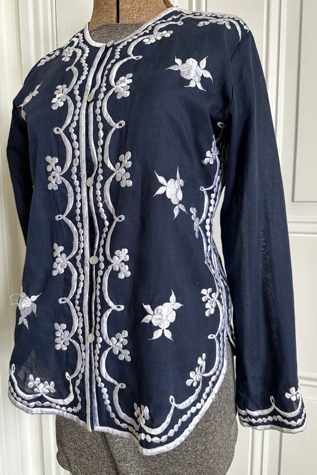 Vintage Blue Embroidered Tunic Selected by KA.TL.AK #2