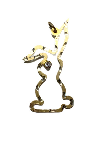 Vintage 14k Gold Bunny Charm with CZ Selected by Lux Revival | Free People