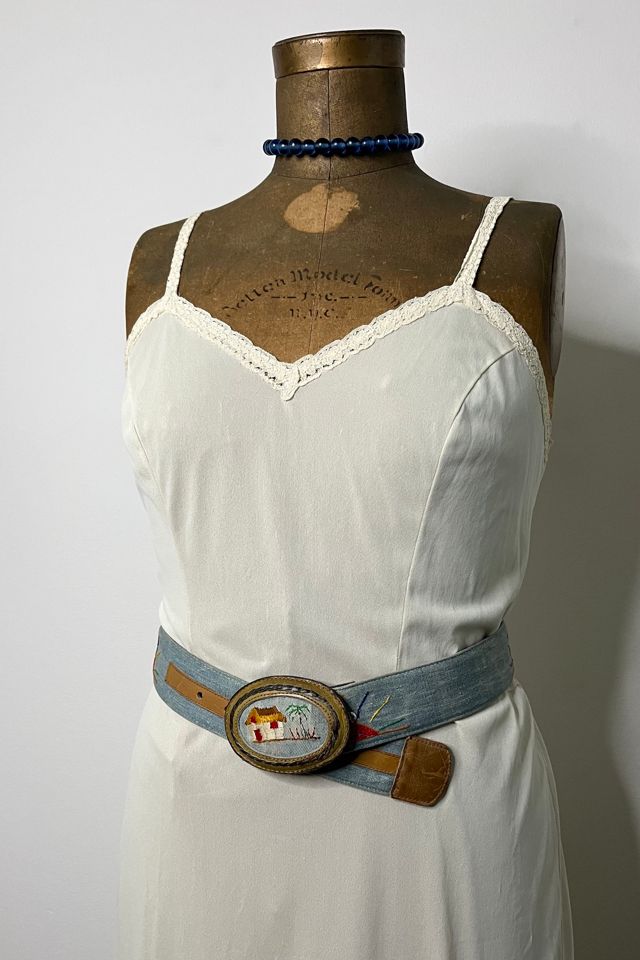 Embroidered Denim Belt Selected by Wax Plant
