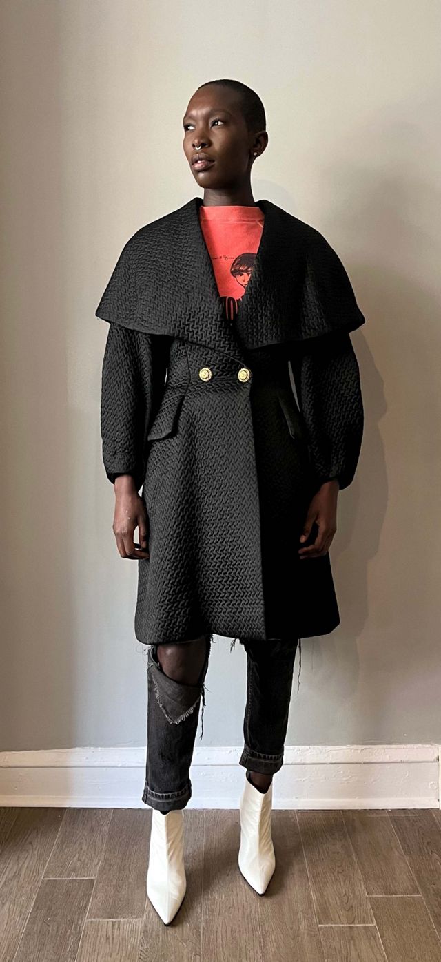 Christian Lacroix Demi-Couture Wool-Blend Sculptural Coat Selected ...