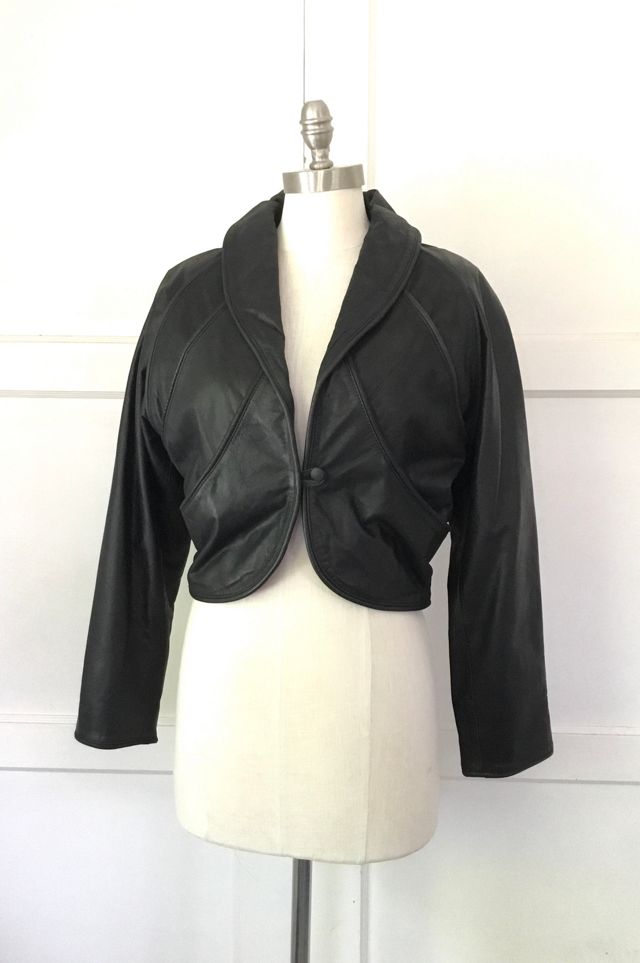 Vintage 1980s Cropped Leather