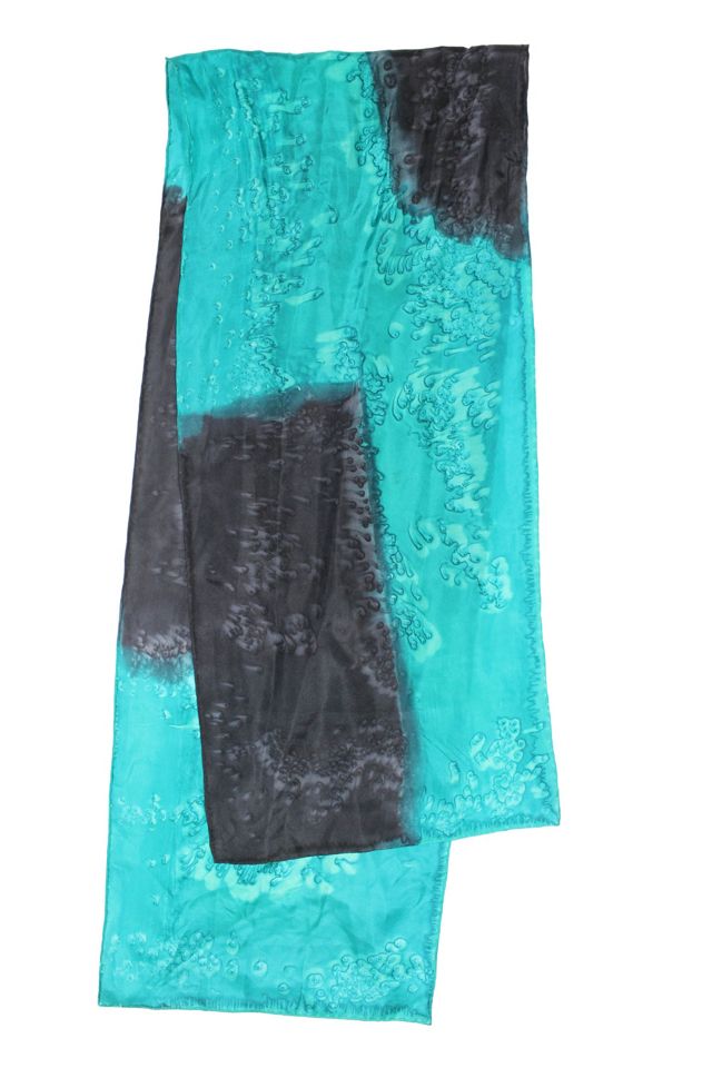 1980s Ocean Wave Silk Scarf Selected By Moons + Junes Vintage #3