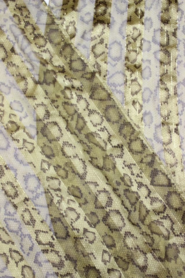 1980s Snake Skin Silk Scarf Selected By Moons + Junes Vintage #1