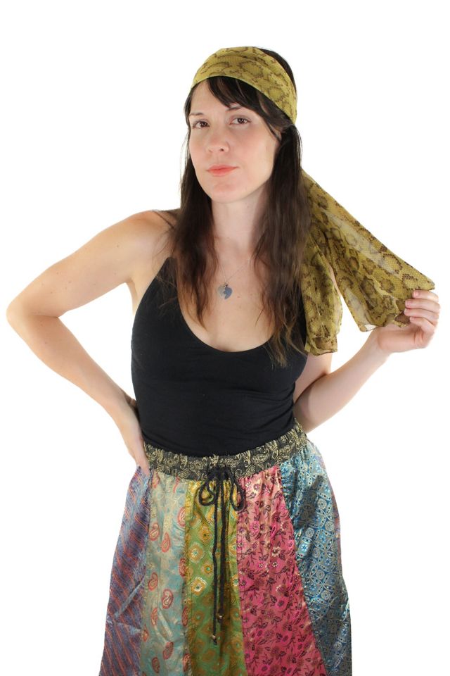 1980s Snake Skin Silk Scarf Selected By Moons + Junes Vintage #2