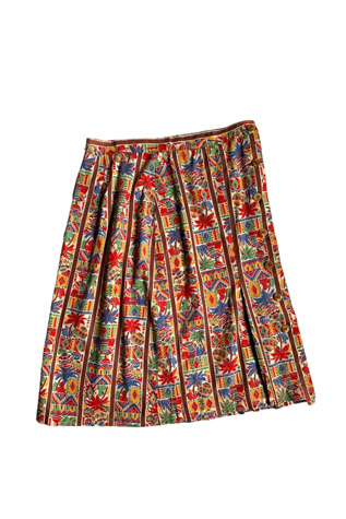 Vintage 1940s Side Button Print Skirt Selected by SharpLilTeeth