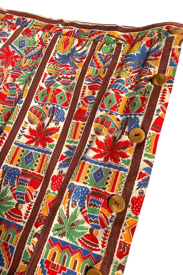 Vintage 1940s Side Button Print Skirt Selected by SharpLilTeeth #2