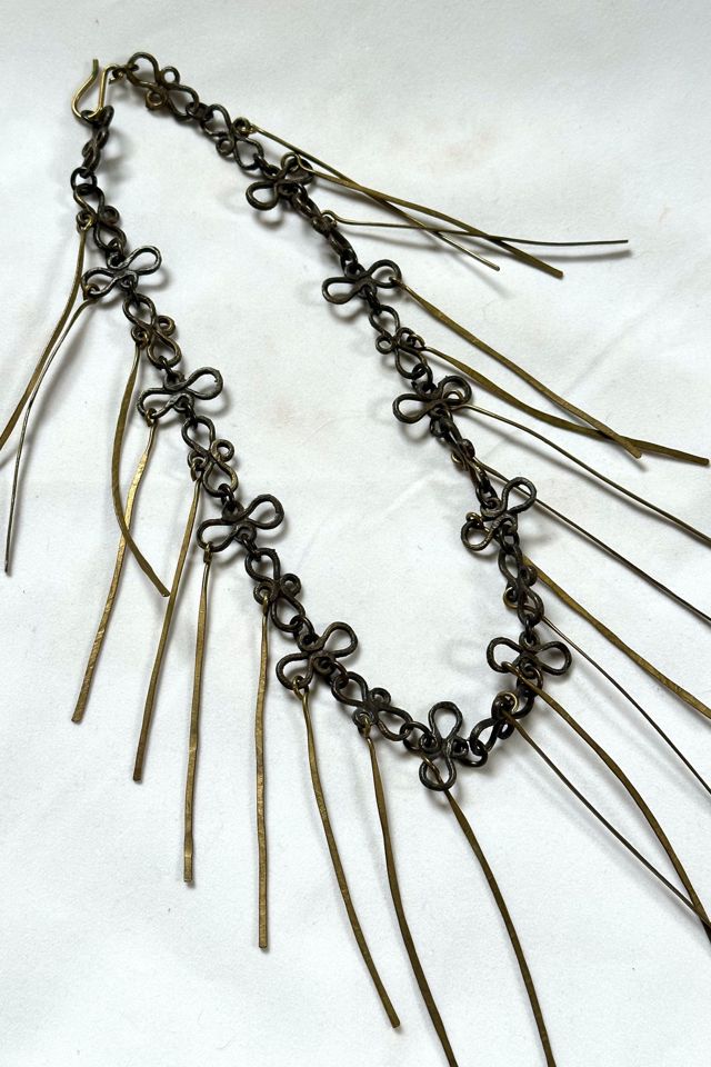 1960s Artisan Necklace with Brass Spines Selected by Cherry #1