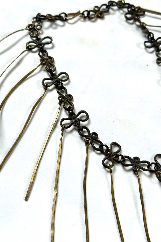 1960s Artisan Necklace with Brass Spines Selected by Cherry #2