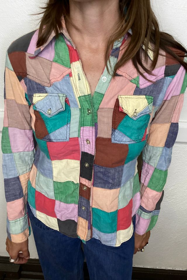 1970s Patchwork Cotton Western Shirt Selected by Cherry | Free People