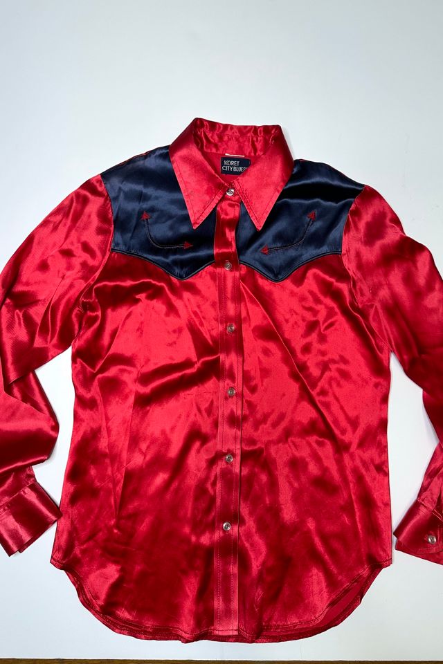 1970s Satin Western Shirt Selected by Cherry #1