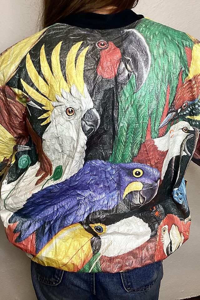 1980s Toucan Print Paper Jacket Selected by Cherry | Free People 1980s Toucan Print Paper Jacket Selected by Cherry | Free People