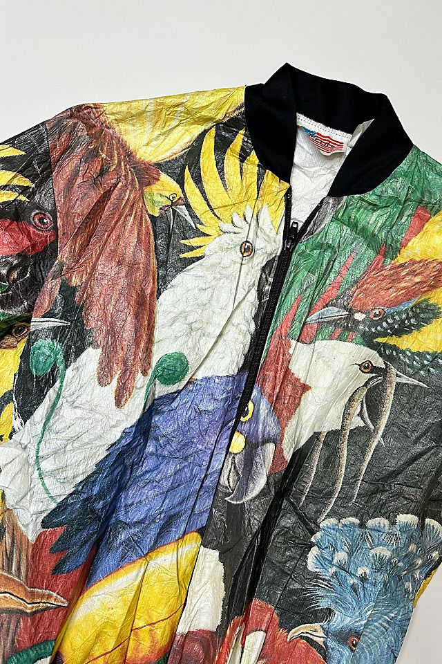 1980s Toucan Print Paper Jacket Selected by Cherry | Free People 1980s Toucan Print Paper Jacket Selected by Cherry | Free People
