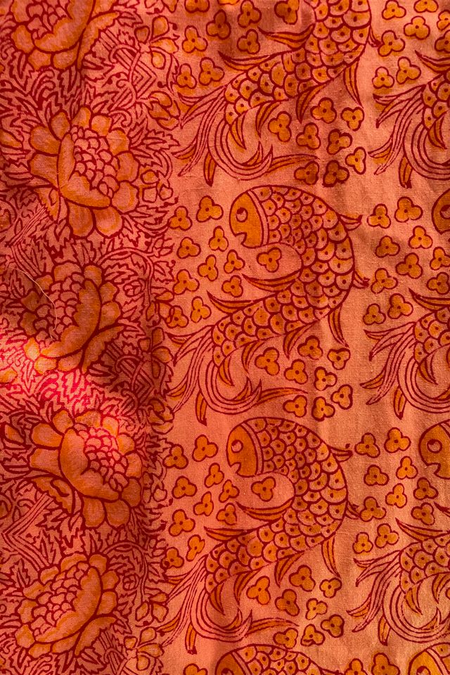 Vintage 1970's Orange Fish Adini Dress Selected by FernMercantile #3