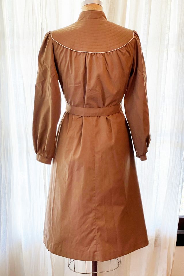 Vintage 1980's Brown Trench Coat Selected by FernMercantile #1