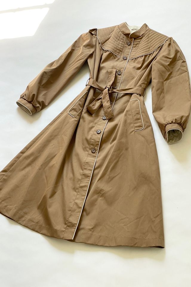 Vintage 1980's Brown Trench Coat Selected by FernMercantile #2