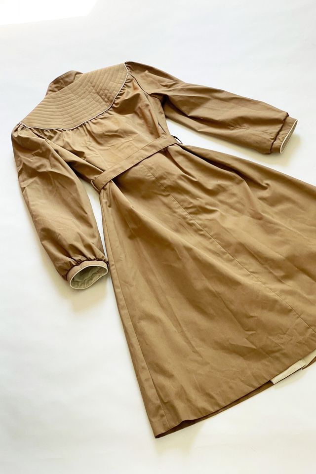 Vintage 1980's Brown Trench Coat Selected by FernMercantile #3