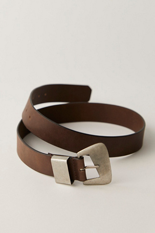 Siggy Leather Belt By FP Collection At Free People In Espresso, Size: S-M/P-M