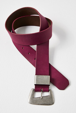 Siggy Leather Belt By FP Collection At Free People In Dragonfruit, Size: XS/S