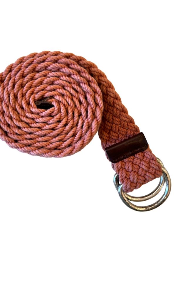 Braided Leather and Cotton Belt