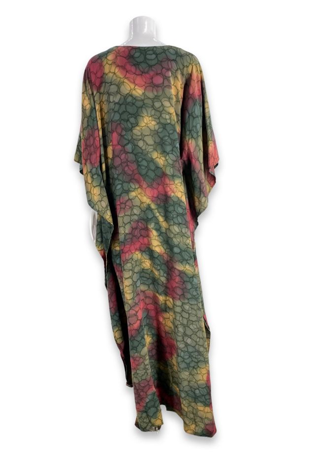 1980s Watercolor Silk Free Size Caftan Dress Selected By Ritual Vintage #2