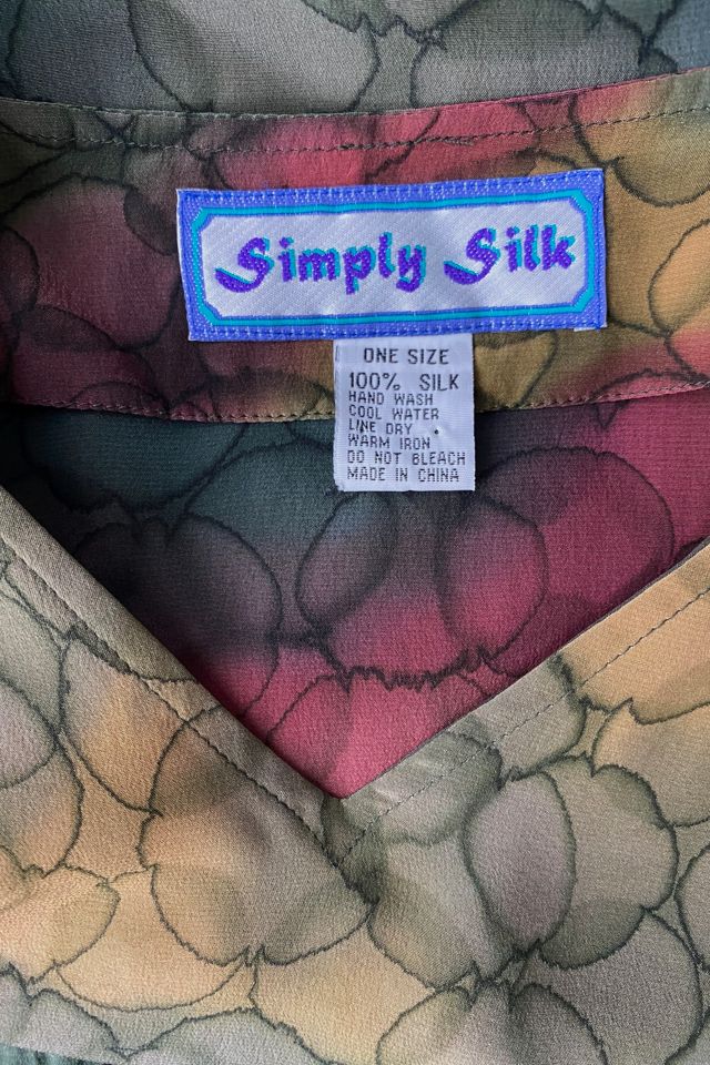 1980s Watercolor Silk Free Size Caftan Dress Selected By Ritual Vintage #3