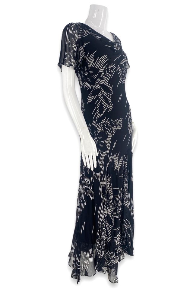 1990s Chiffon Bias Cut Party Dress Selected By Ritual Vintage #1