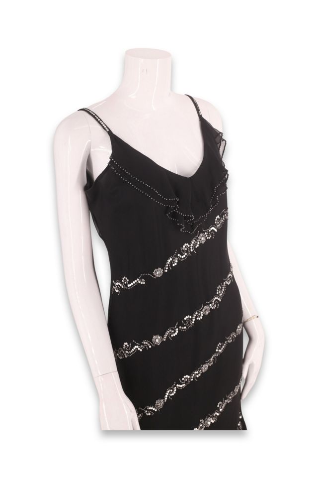 Y2K Silk Chiffon Bias Cut Slip Dress Selected By Ritual Vintage #3