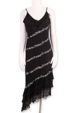Y2K Silk Chiffon Bias Cut Slip Dress Selected By Ritual Vintage