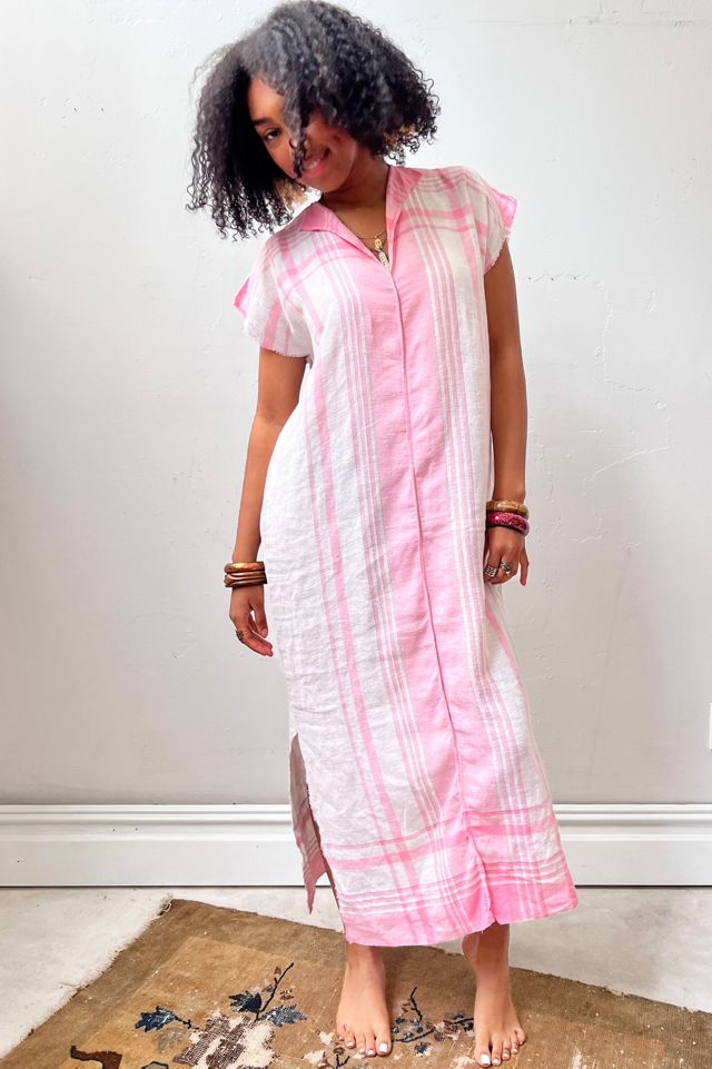 Anna Corinna Embroidered Pinky Striped Smock Dress #1