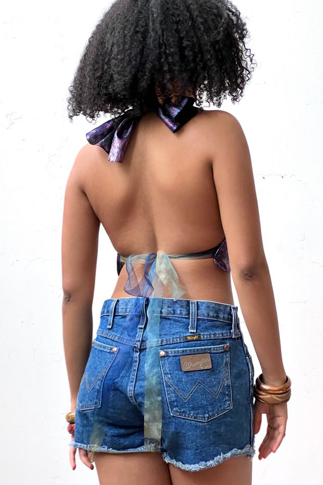 Anna Corinna Reworked Plum Halter Top #1