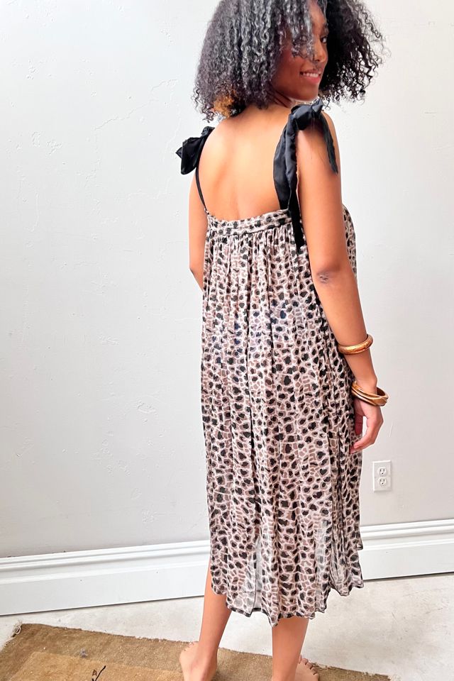 Anna Corinna Sheer Cheetah Romper Dress #1