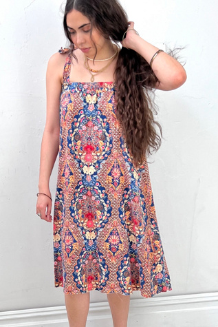 Anna Corinna Cobalt Flower Print Romper Dress
